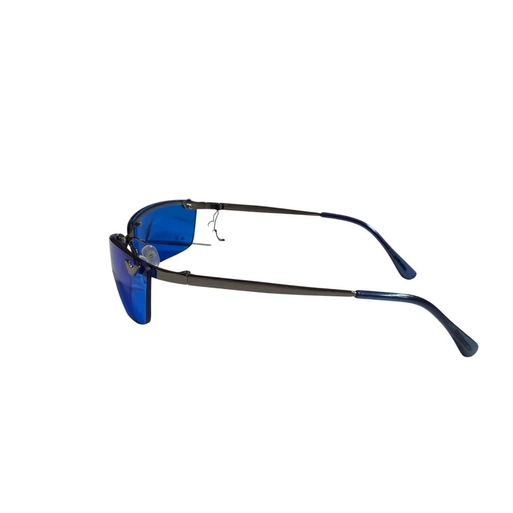 VINTAGE 90s Y2K Blue Tint Rimless Sunglasses